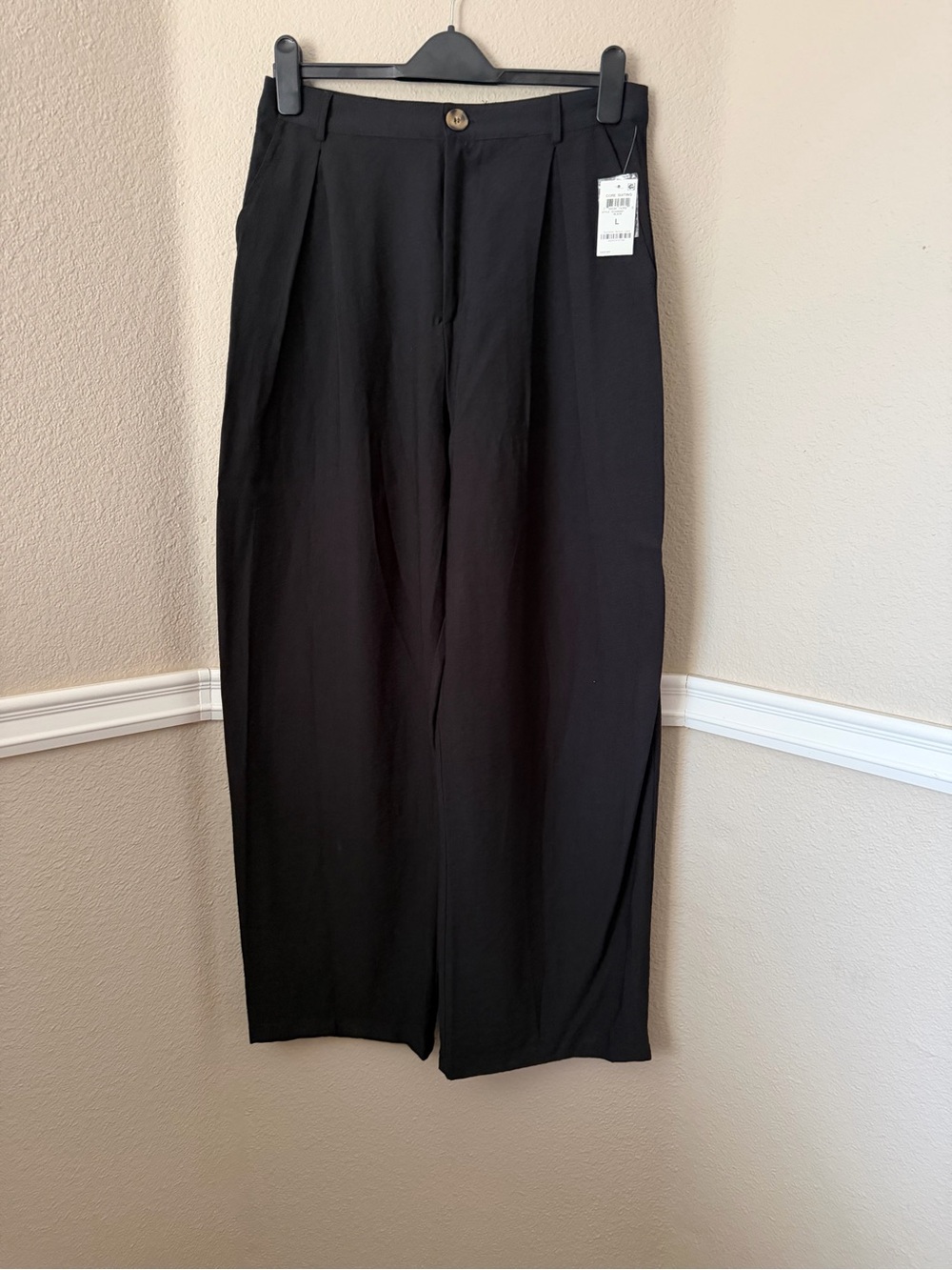 Macy's Women's Black Wide-Leg Trousers